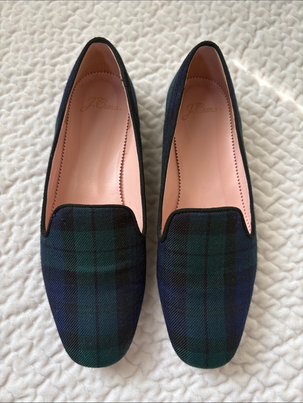 J Crew Smoking Loafers Black Watch Plaid |Navy, Green, Black